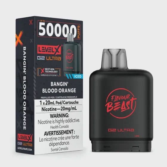 Flavour Beast - G2 ULTRA Level X - AB/MB/ON Banging Blood Orange 20mg